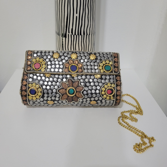 Glamorous Mosaic Evening Clutch: Shine Bright