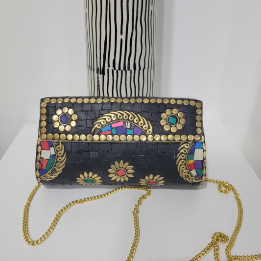 Elegant Mosaic Clutch: Artistry in Your Hand