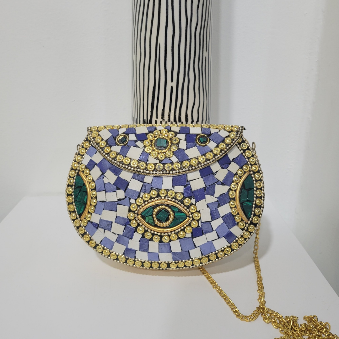 Artisan-Crafted Mosaic Clutches