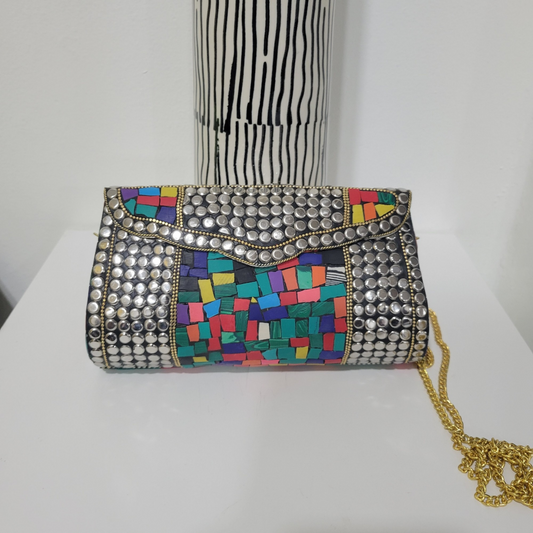Dazzling Mosaic Evening Purse: Sparkle and Shine