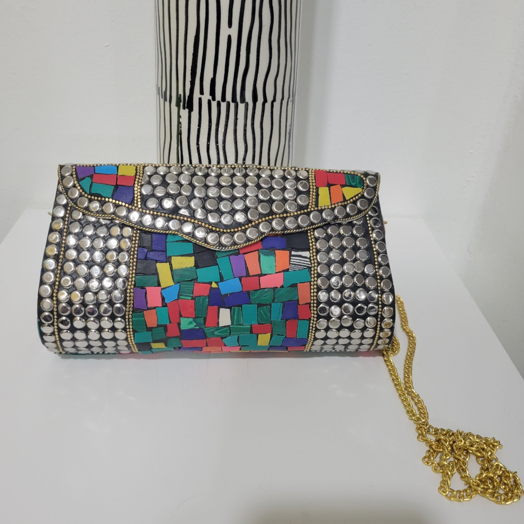 Dazzling Mosaic Evening Purse: Classic Beauty