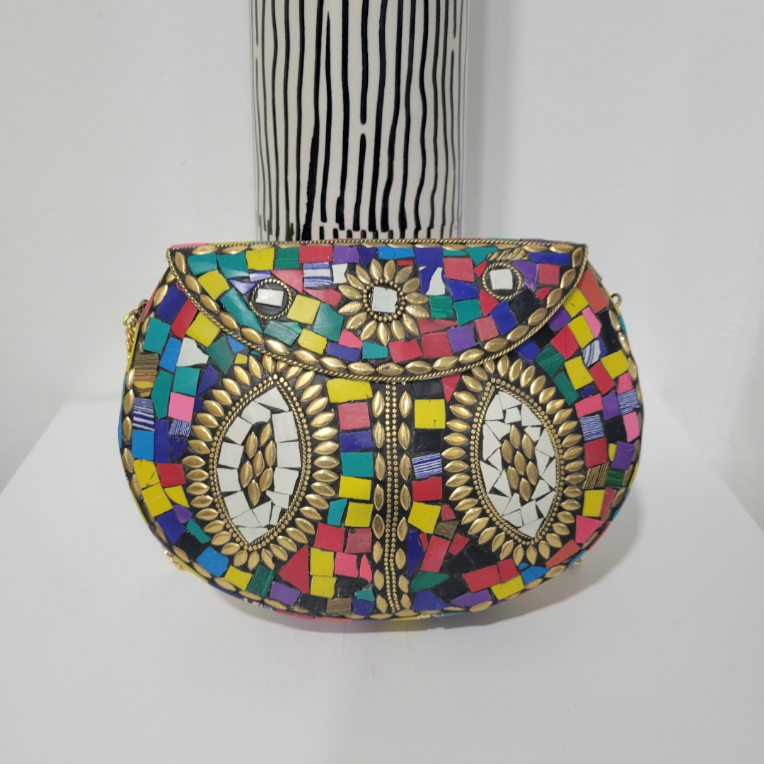 Beaded Marvel: Mosaic Clutch for the Bold