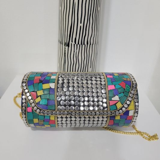 Showstopper Mosaic Hand Clutch