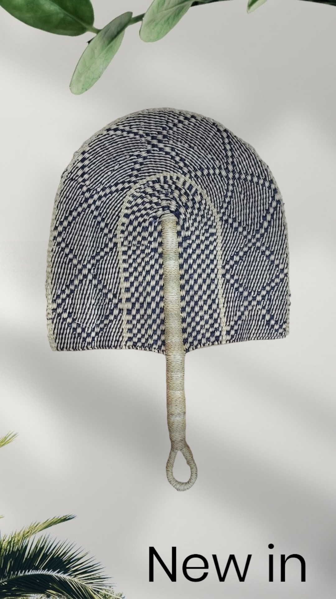 Bamboo Weave Fan: Tropical Delight