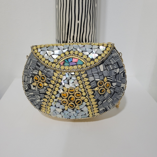 Stunning Mosaic Hand Clutch: Your Fashion Statement