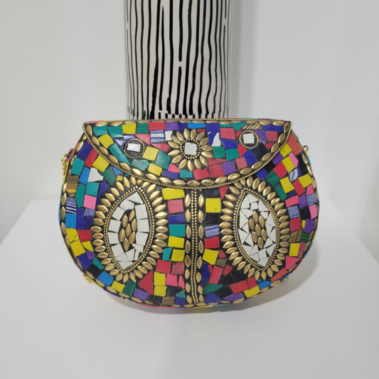 Beaded Marvel: Mosaic Clutch for the Bold