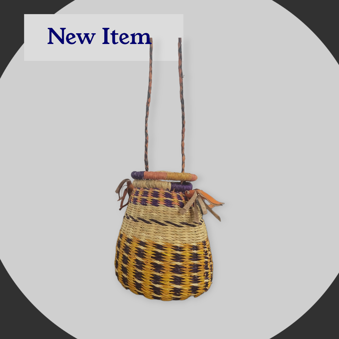 Boho Beauty from Ghana: Small Straw Bag